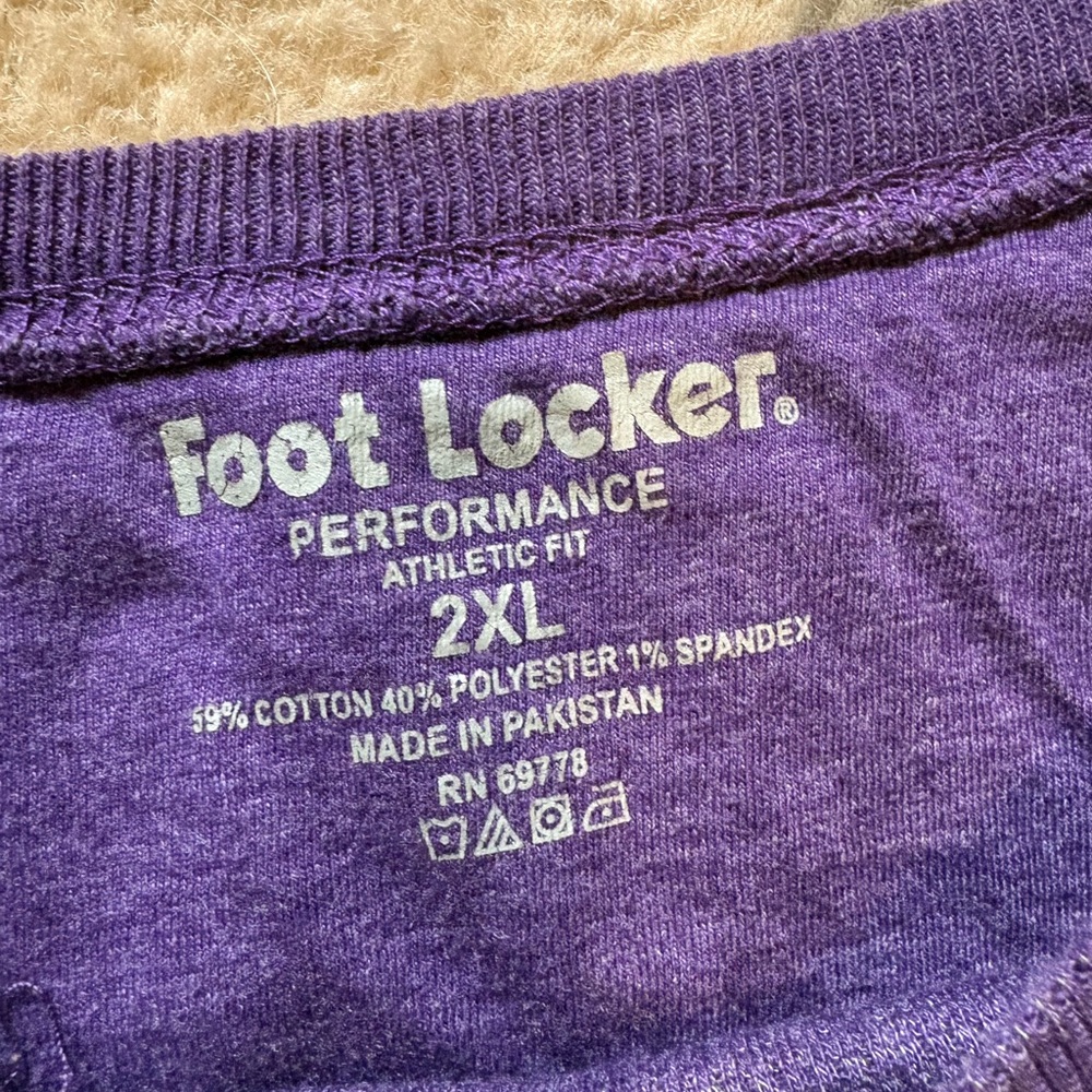 Men’s Purple Long Sleeve Athletic Shirt - Picture 4 of 4